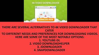 SEVERAL ALTERNATIVES TO 4K VIDEO DOWNLOADER [upl. by Oberstone947]