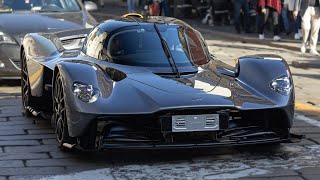 3m Aston Martin Valkyrie driving and sound in Milan [upl. by Marcoux]