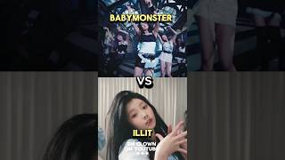 ILLIT VS BABYMONSTER WHO IS THE WINNER  kpop shorts babymonster illit [upl. by Alleoj]