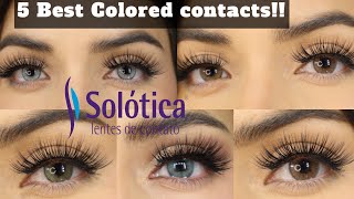 5 BEST NATURAL COLORED CONTACT LENSES FROM SOLOTICA NATURAL COLORS [upl. by Landahl]