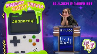 🔴 LIVE TRIVIA 1042024 700pm est Friday Night Trivia Extravaganza 170 [upl. by Eneleoj]