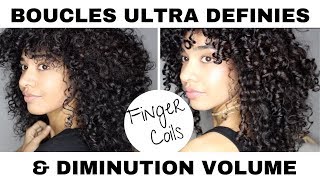 Comment avoir des boucles ultra définies amp diminuer son volume avec la technique du Finger coils [upl. by Rea]