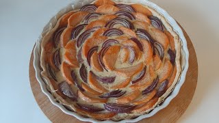 tarte dautomne  tarte oignon et patate douce  recette facile  cuisine facile [upl. by Vitale]