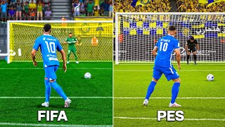 Neymar JR Penalty Kicks  FIFA vs PES From 2011 to 2024 [upl. by Oraneg]