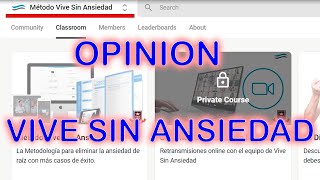 Opinión VIVE SIN ANSIEDAD [upl. by Lennaj579]