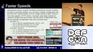 DEFCON 18 Hacking DOCSIS For Fun and Profit 14 [upl. by Ainivad206]