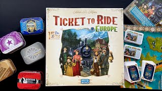 Распаковка Ticket to Ride Europe – 15th Anniversary [upl. by Nuawed]