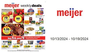 Meijer Weekly Ad US  10132024  10192024 [upl. by Niwre]