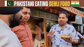 PAKISTANI EATING TOP DELHI FOOD  INDIAN FOOD  PAKISTANI IN INDIA [upl. by Ahsiri269]