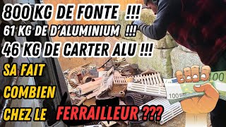 jour de paye  combien rapporte la fonte et laluminium chez le ferrailleur [upl. by Enisamoht153]