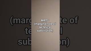 marginal rate of technical substitution economics economics shorts [upl. by Bikales790]