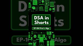 DSA in Shorts  EP104 Prim’s Algorithm  MST [upl. by Carry]