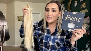 Fshine Blonde Clip in Hair Extensions Amazon Review [upl. by Rivers]