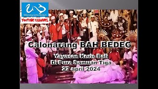 Calonarang quotBAH BEDEGquot oleh Yayasan Keris Bali di Pura Samuan Tiga [upl. by Gamages]