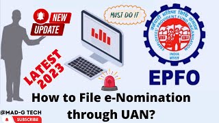 How to Add Nominee  eNomination in pf Account online 2023  eNomination Process in EPFO portal [upl. by Enram77]