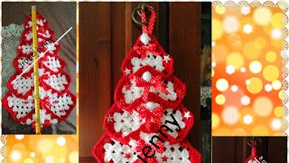 Albero di Natale Granny ad uncinettoCrochet Granny Christmas TreePom de Crăciun Bunicuță Croșetat [upl. by Yarw3]