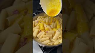 Make this delicious Rigatoni Carbonara recipe by 312food using PecorinoRomanoPDO shorts [upl. by Simons]