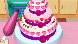 Fun 3D Cake Cooking Game My Bakery Empire Color Decorate amp Serve Cakes  Princess Love Hearts [upl. by Mufinella345]