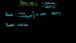 Problem set 1  estimators introduction [upl. by Vasquez]