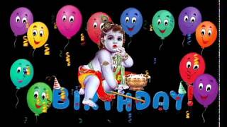 Happy Birthday KrishnaHappy Krishna JanmashtamiAnimated WishesGreetingsSmsQuotes [upl. by Woehick]