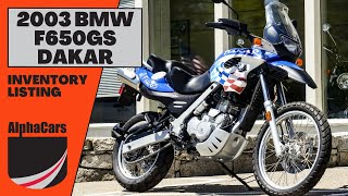 Discover Why the 2003 BMW F650GS Dakar is the Perfect Companion for Adventure [upl. by Nylehtak]