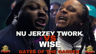 NU JERZEY TWORK vs WISE  GATES of the GARDEN  3 ROUND RAP BATTLE [upl. by Ennovoj385]