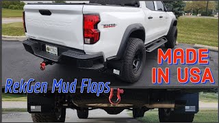 2023 Chevy Colorado Mud Flaps Rekgen Made In USA [upl. by Janot]