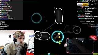 xQc Reacts to The 1 Osu Player Full Combos INSANE Map [upl. by Lowney]