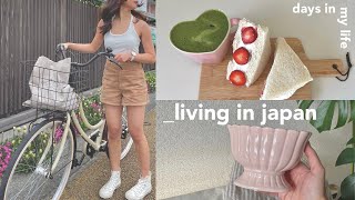 living in japan  productive week thrifting clothing haul amp strawberry sandwich [upl. by Dnalram]