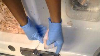 Aunt Minnies How To Clean PreClean amp Bucket Chitterlings Part 1 [upl. by Aisercal]