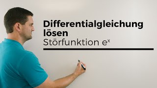 Differentialgleichung lösen linear inhomogen Störfunktion ex Beispiel 2  Mathe by Daniel Jung [upl. by Lusa]