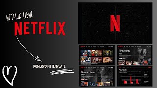 Netflix ThemeInspired Editable PowerPoint Template  Free Download ⬇️ [upl. by Ciryl]