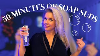 ASMR 50 Minutes of Shampoo Suds Head Massage [upl. by Hannaoj]