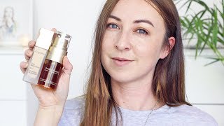 Clarins Double Serum  REVIEW amp DEMO  AD [upl. by Batchelor]