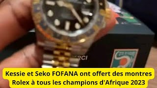 Kessie et Seko ont offert des montres Rolex à tous les champions dAfrique 2023 [upl. by Galliett687]