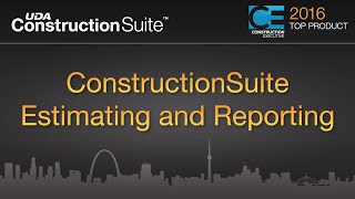 Estimating and Reporting with ConstructionSuite [upl. by Infeld452]