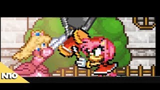 Sprite Battle Peach vs Amy  スプライトバトル：ピーチvsエイミー [upl. by Kendricks]