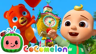 Hickory Dickory Dock  Animal Dance and Balloon Boat Race   Cocomelon Animal Time Nursery Rhymes [upl. by Chuch271]