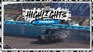 Massive hit Ty Gibbs out early after hard crash at Phoenix Raceway  NASCAR [upl. by Ynetruoc]