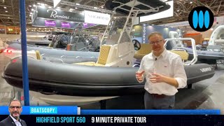 BoatScopy HIGHFIELD SPORT 560  9 minute private tour [upl. by Graniah]