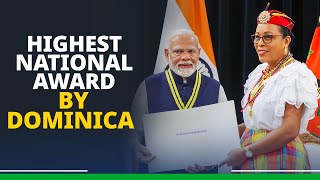 PM Modi conferred with Dominicas highest award [upl. by Rockwell]