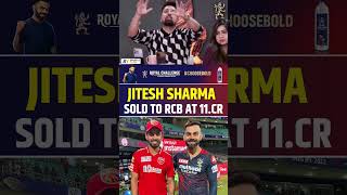 JITESH SHARMA SOLD TO RCB AT 11 CR 🔥🔥rcb jiteshsharma iplmegaauction2025 [upl. by Ydniw]