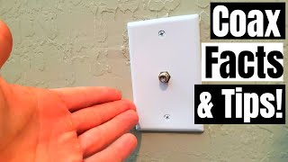 COAX CABLE FACTS SAFETY amp DOS amp DONTS COAX OUTLET INSTALLATION  HOW TO [upl. by Noffihc]