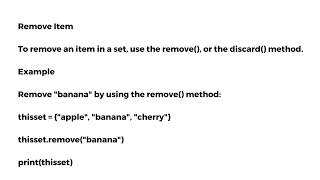 Add Set Items Add Any Iterable Remove Item [upl. by Herc509]