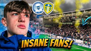 CRAZY LEEDS UNITED AWAY FANS TAKEOVER PETERBOROUGH [upl. by Aihsik309]