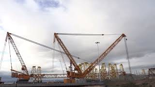 Liebherr LR11350 at Globals Yard on Cromarty Firth [upl. by Jonas]