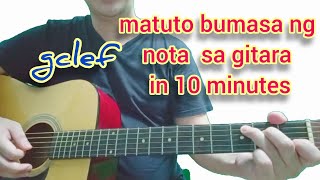 PAANO BUMASA NG NOTA SA GITARA TAGALOG TUTORIAL [upl. by Dnana]