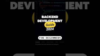 How to get into Backend Development in 2024 coding backenddeveloper programming [upl. by Anoved477]