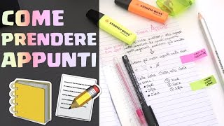 COME PRENDERE APPUNTI in CLASSE VELOCEMENTE [upl. by Annaeed]