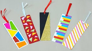 5 Easy Paper Bookmarks DIY Bookmarks [upl. by Yzzo860]